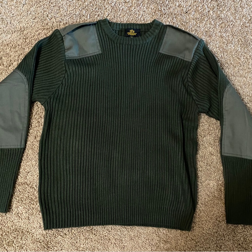 Alpha Industries Dark Green Crewneck Sweater
